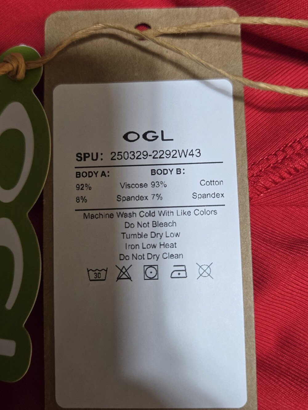 OGL Size S Vibrant Red Cross-cross Neckline Maxi Dress, Built-in Brami Bra NWT - Picture 10 of 10